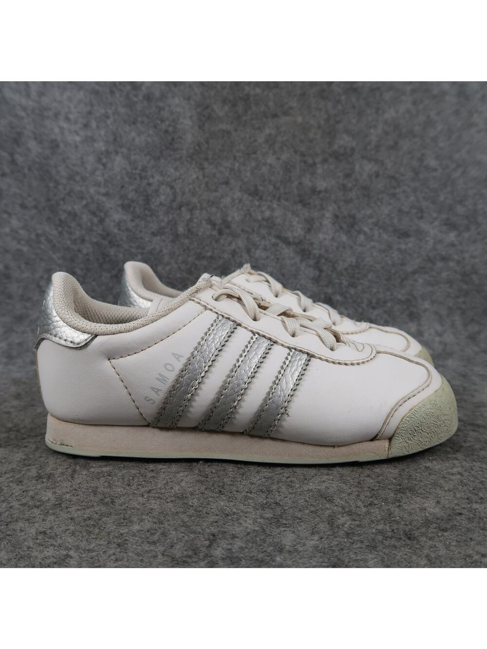 Adidas Shoes Toddler Kids 10K Sneaker Samoa Trainer Lifestyle Lace Up White Gray